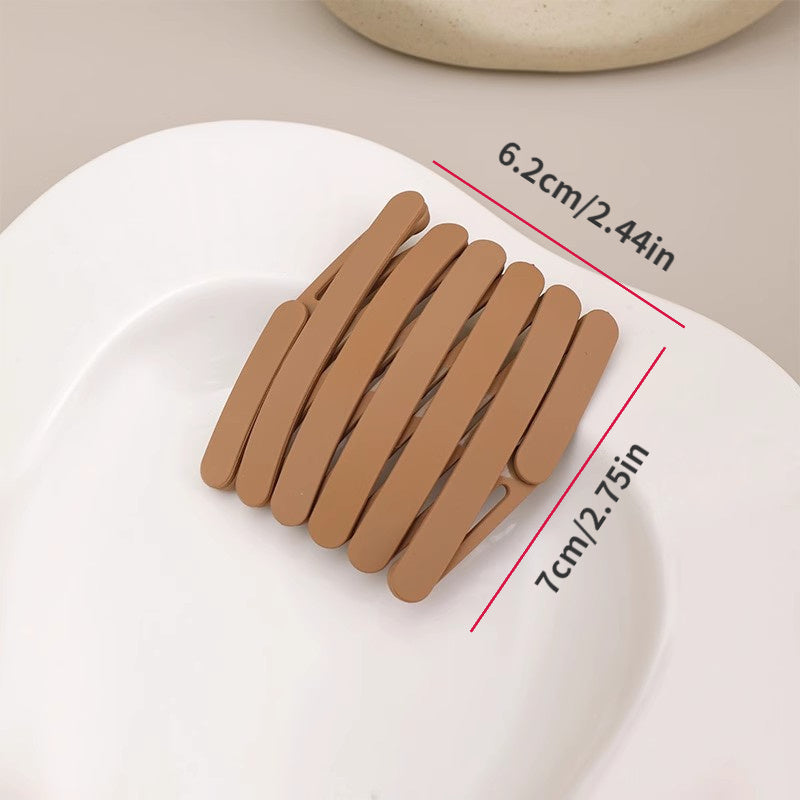 1 Pc Compact & Portable Retractable Hairband - Solid Color, Foldable Design for Travel & Everyday Use