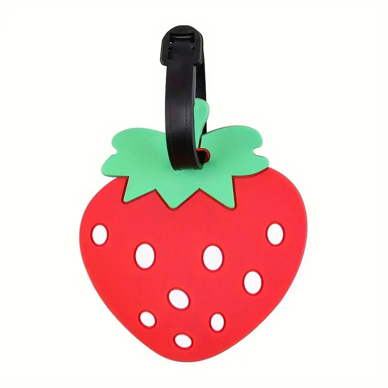 Cute Fruit Luggage Tag – Fun Travel ID Tag for Suitcases & Bags (Random Fruit)