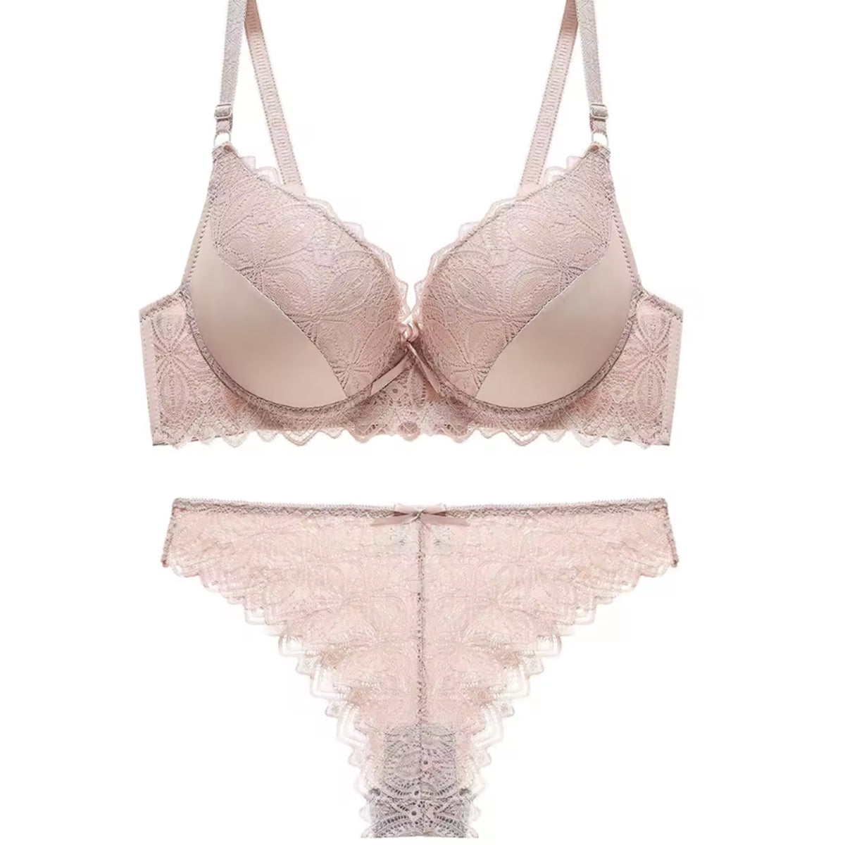 Women's Lightly Padded Wire Free Bra Panty Lingerie Set For Girl's Combo (Pack Of 6)