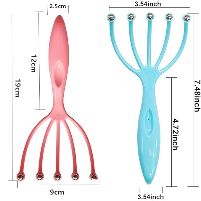 Five Claw Head Massager, 5 Roller Balls Prongs Scratcher Deep Relaxation, Head Scalp Massagers for Headache Relief, Scalp Stress Relax
