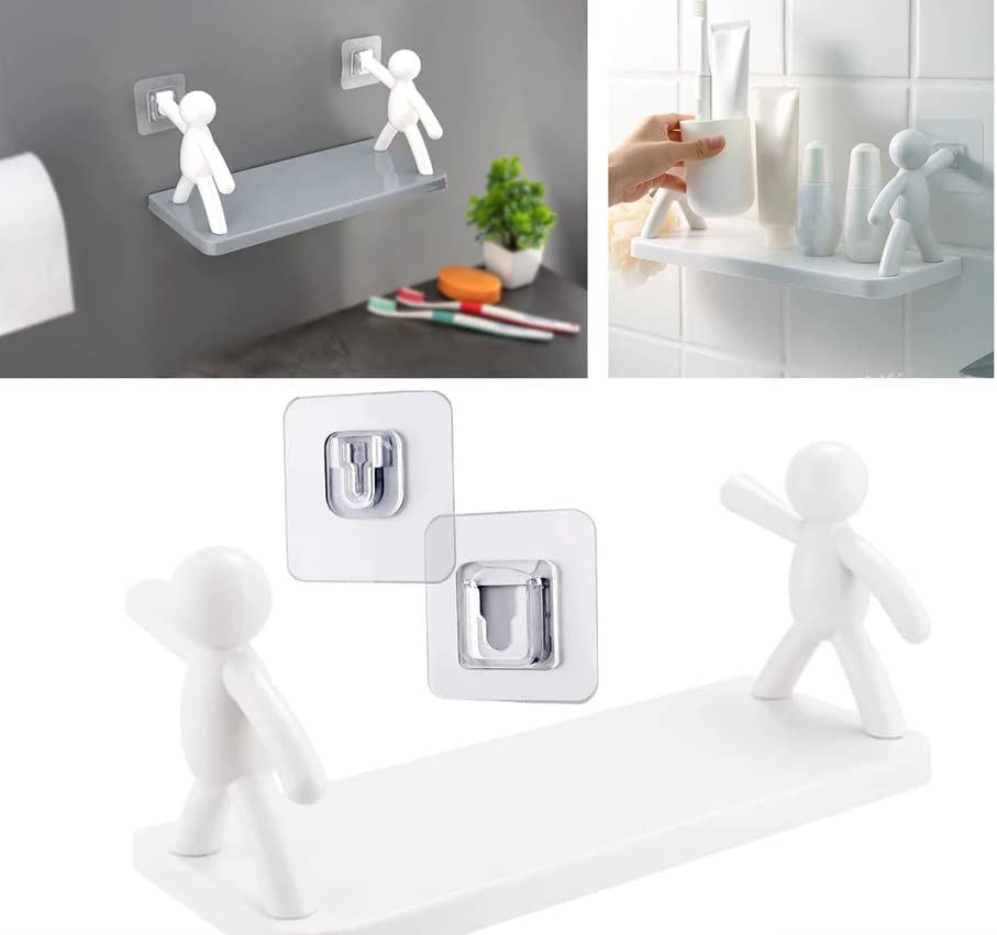 Wall Mount Shelf Bath Accessories, Wall Mounted Plastic Bathroom Shelf, Wall Shelf, Wall Mounted Shelf, Self Adhesive Shelf