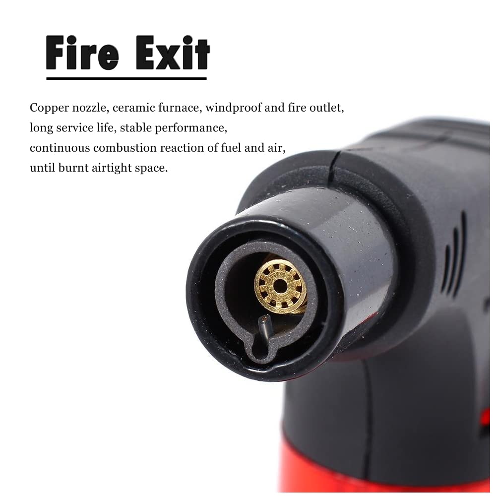 Plastic Windproof Blow Torch Gas Lighter Refillable, Multicolor (1 Lighter)