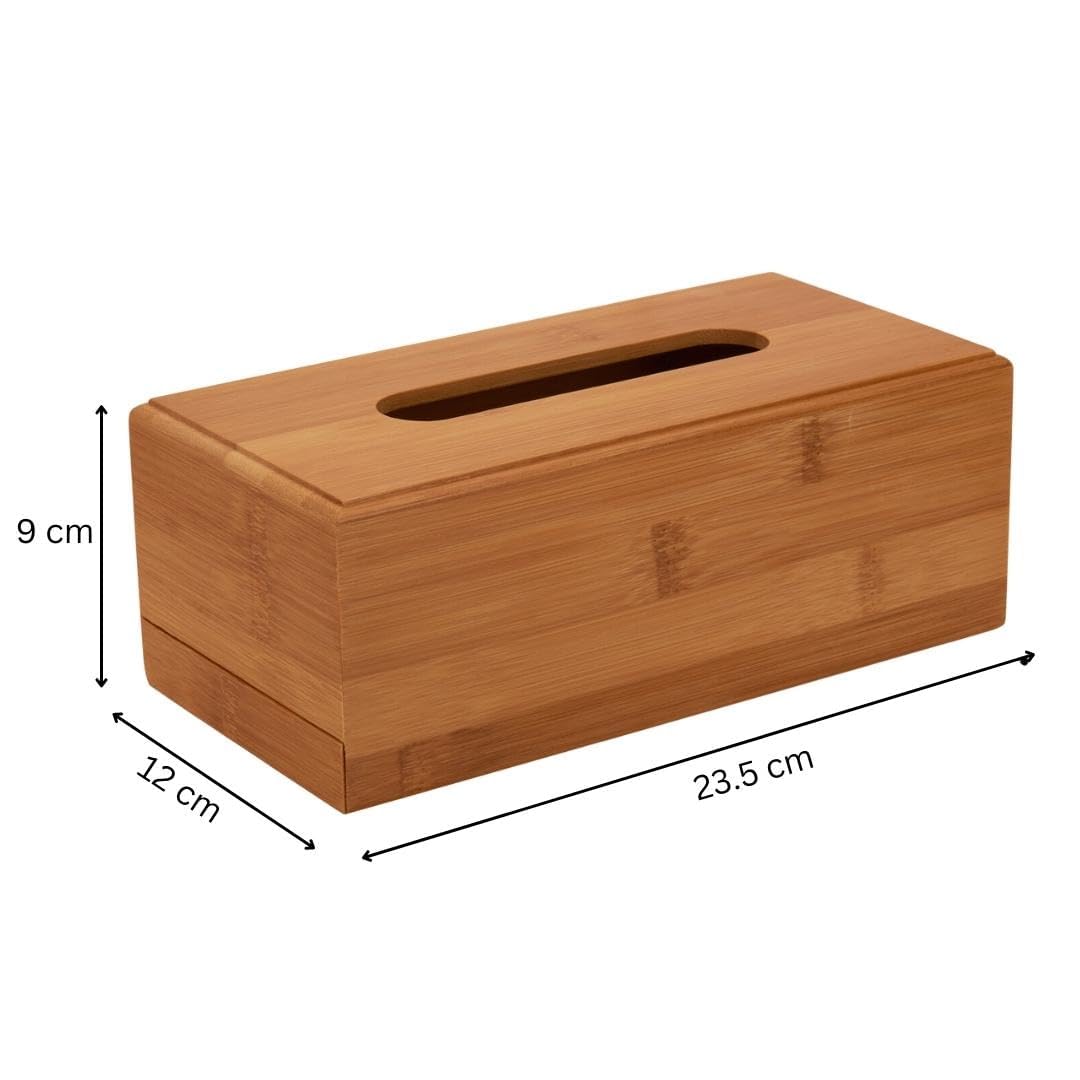 Wooden Tissue Box Holder for Dining Table Hotels Barthroom Car Kitchen and Office