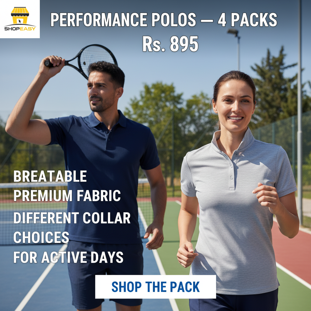 Men’s Polo T-Shirt 4 Pack – Campus Classic Edition