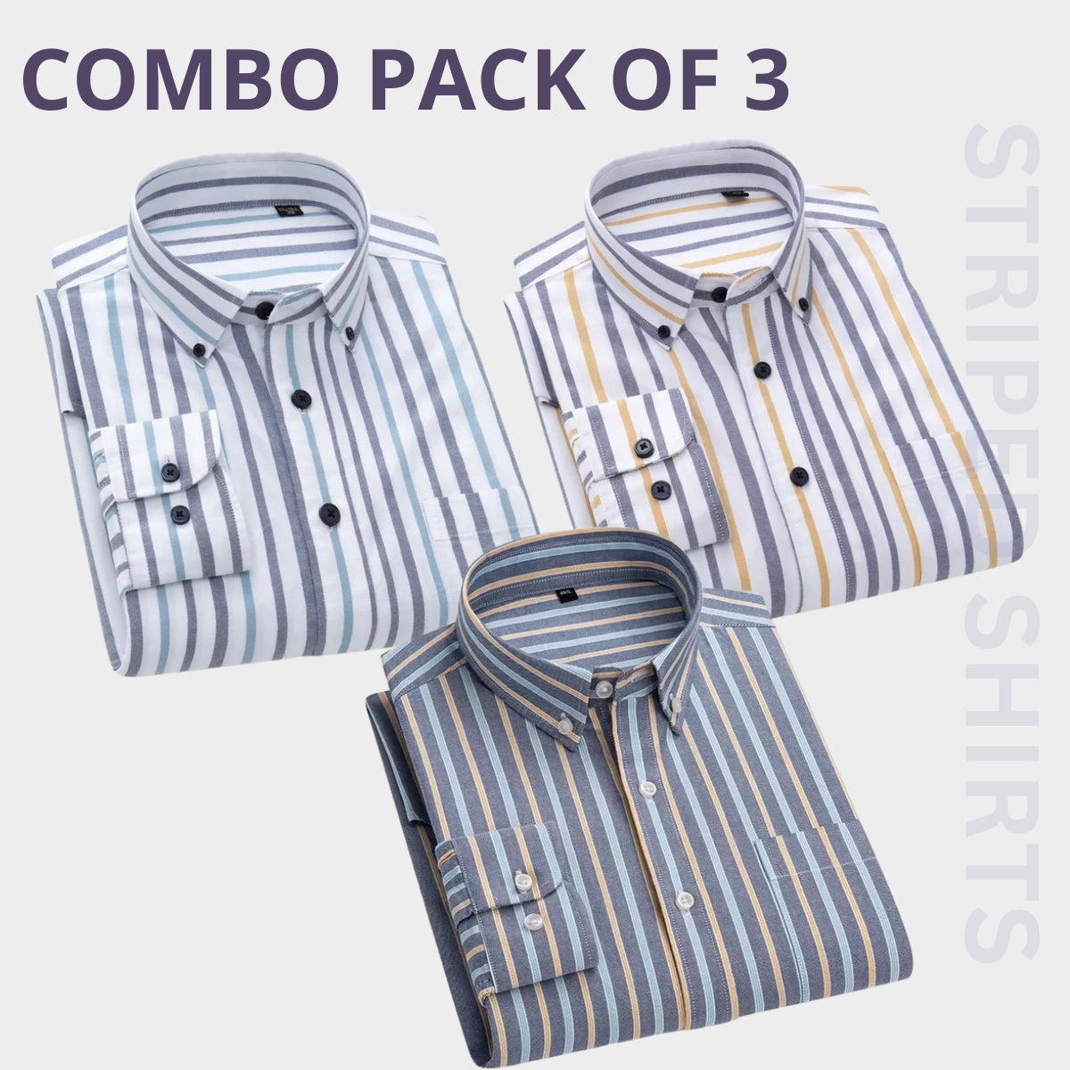 Men's Premium Check Shirt High Quality Combo Pack of 3