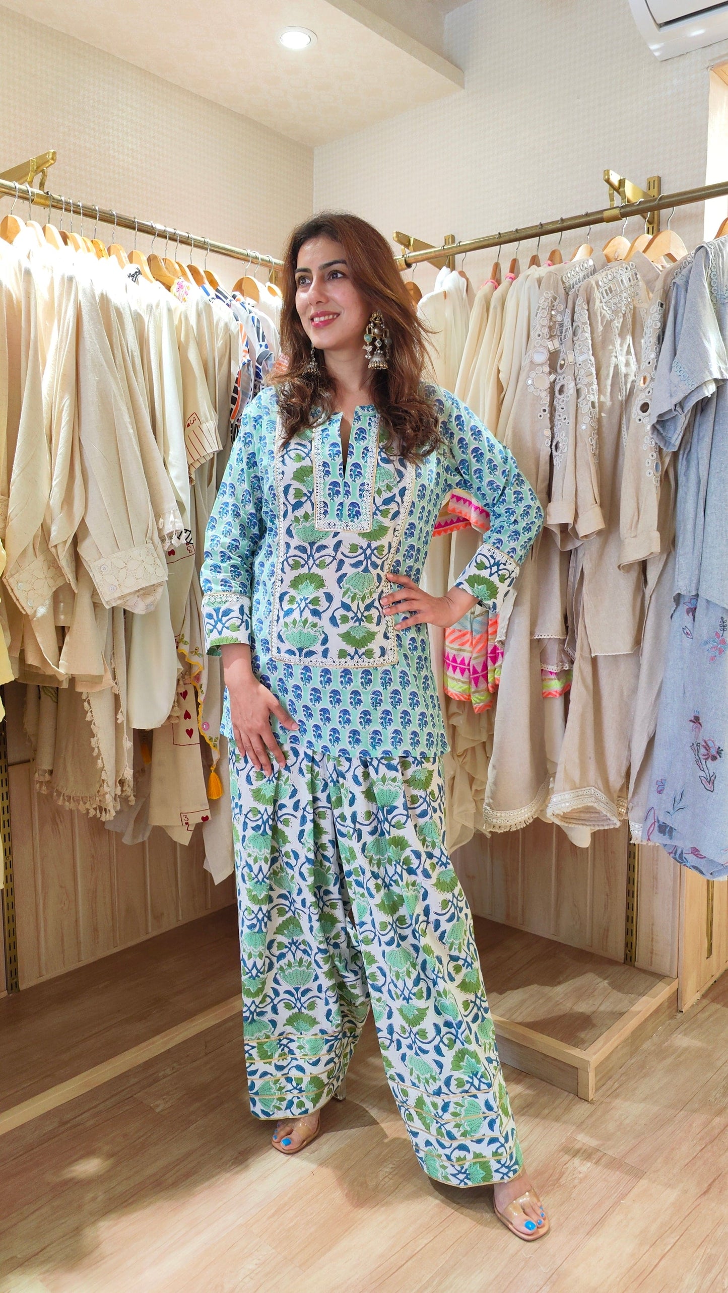 Blue Green Farshi Set