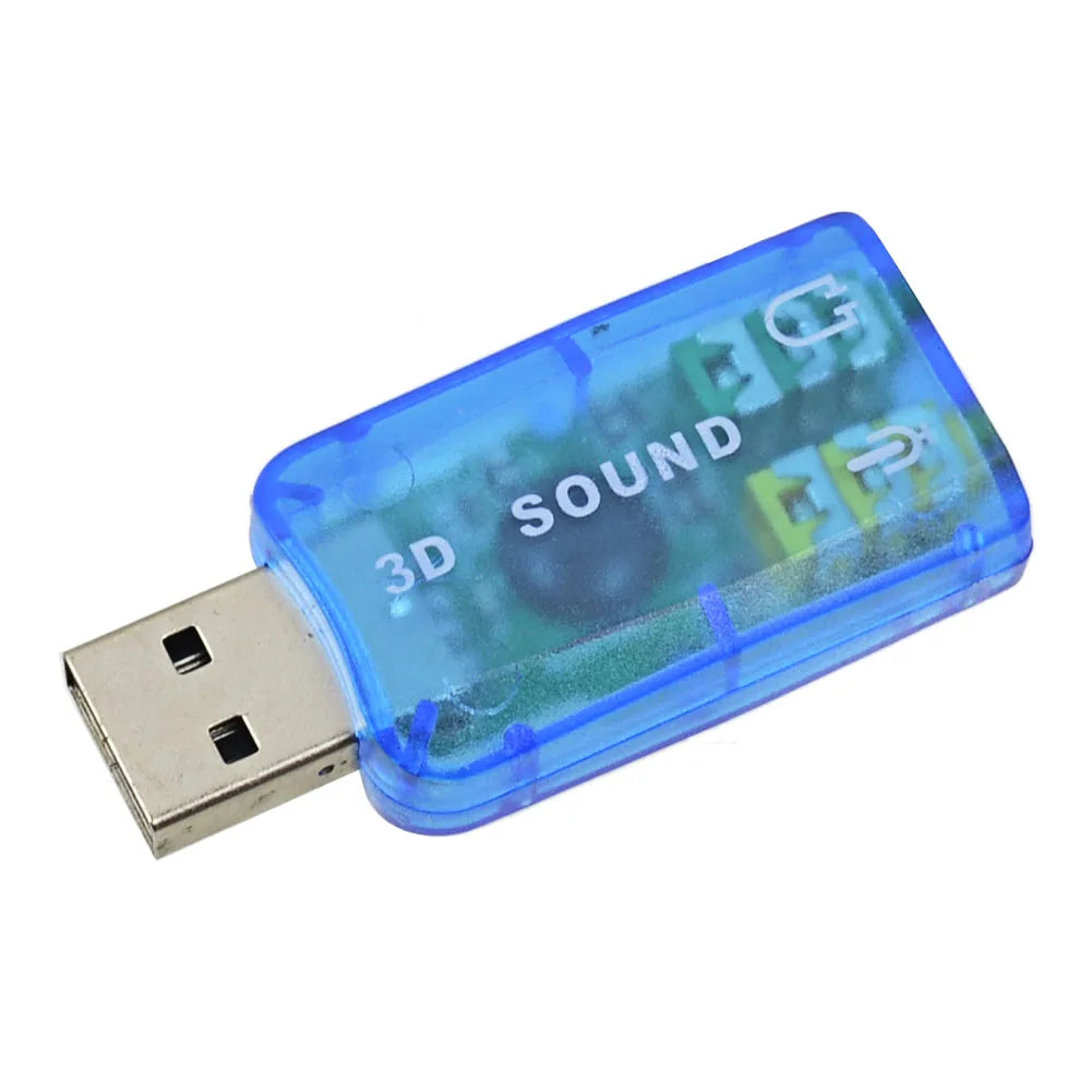 TISHRIC USB Sound Card 5.1 Channel Virtual Spdif CD Audio Card Adapter Microphone Earphone Interface For Mac/Window/Compter