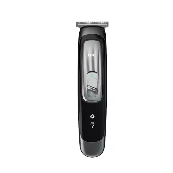 HTC Men's Cordless Hair & Beard Trimmer – Precision Grooming Kit with Adjustable Comb Attachments, USB Cable, and Cleaning Accessories