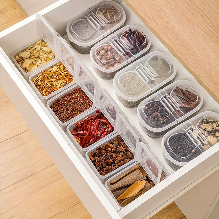 2 Way Transparent Food Container Box For Fridge Storage Container, Snacks, Dry Fruit, Outdoor Use