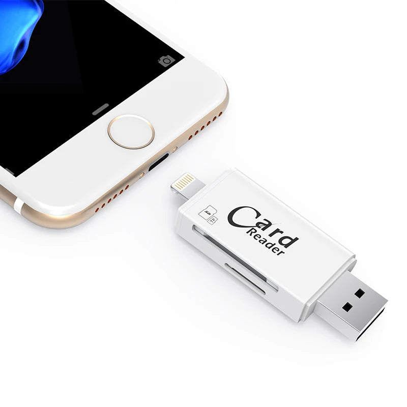 USB 3.0 OTG Flash Drive Lightning Card Reader microSD/SDHC/SDXC SD SDHC SDXC Cardreader For iPhone Android