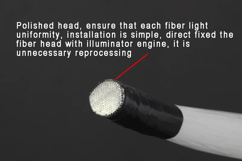 1.0mm X100pcs X 2Meters PMMA plastic fiber optics cable for all kind led light engine driver