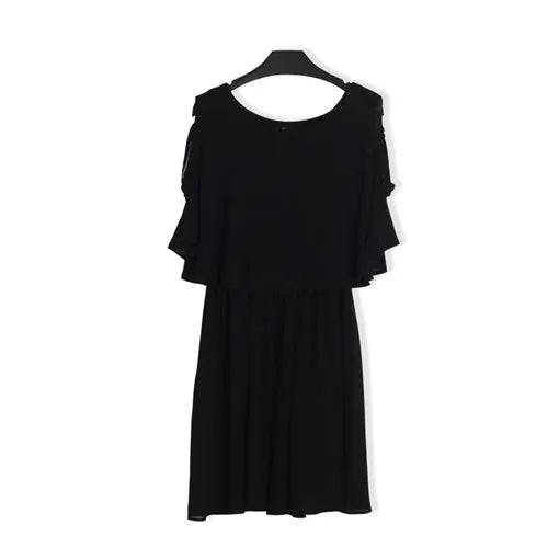 TAOYIZHUAI Summer New Arrival Straight Petal Half Sleeves Casual Style Plus Size Elegant Loose Above Knee Female Dress 11542