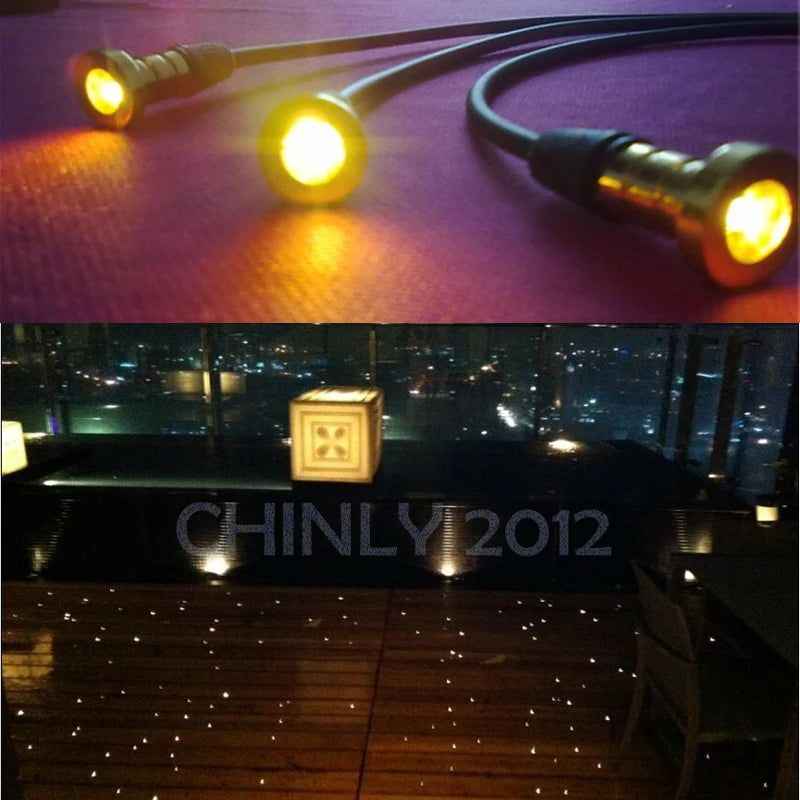 500meter High quality 1.0mm black PMMA Plastic end glow Fiber Optic cbale