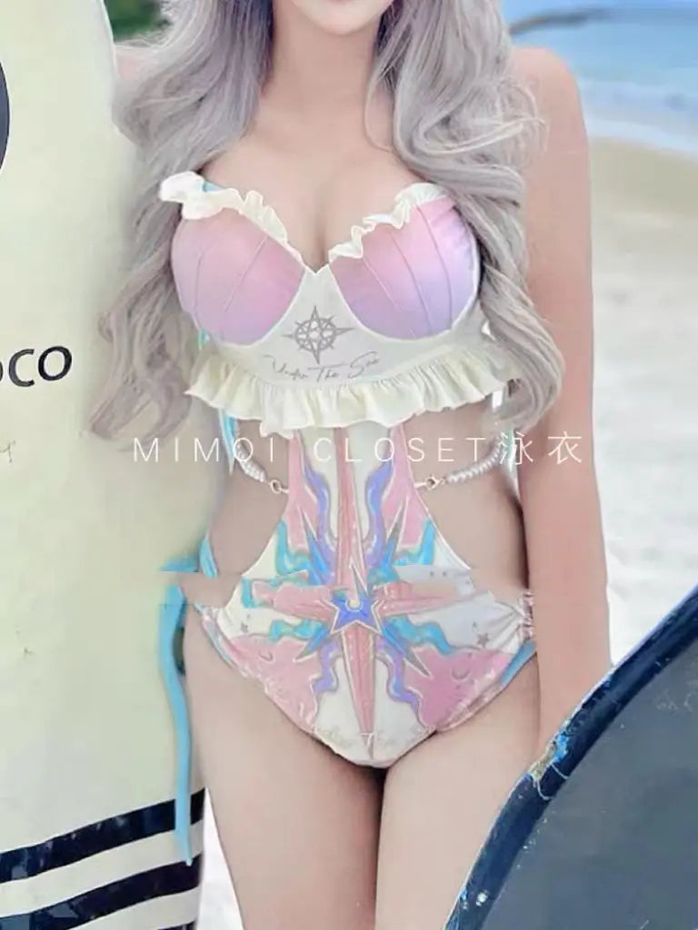 Women's Swimsuit Two-piece Swimwear Women Bikinis Sets Summer New Korea Multi Color Sexy Gather Split Beach Female Swimsuit