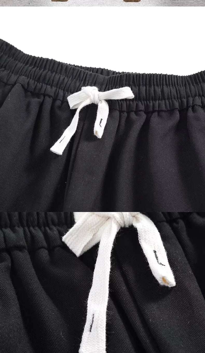 New Overall Men's Fashion Cotton Casual Pants Black Green Coffee Pants Pocket Loose Sweatpants Men's Jogger