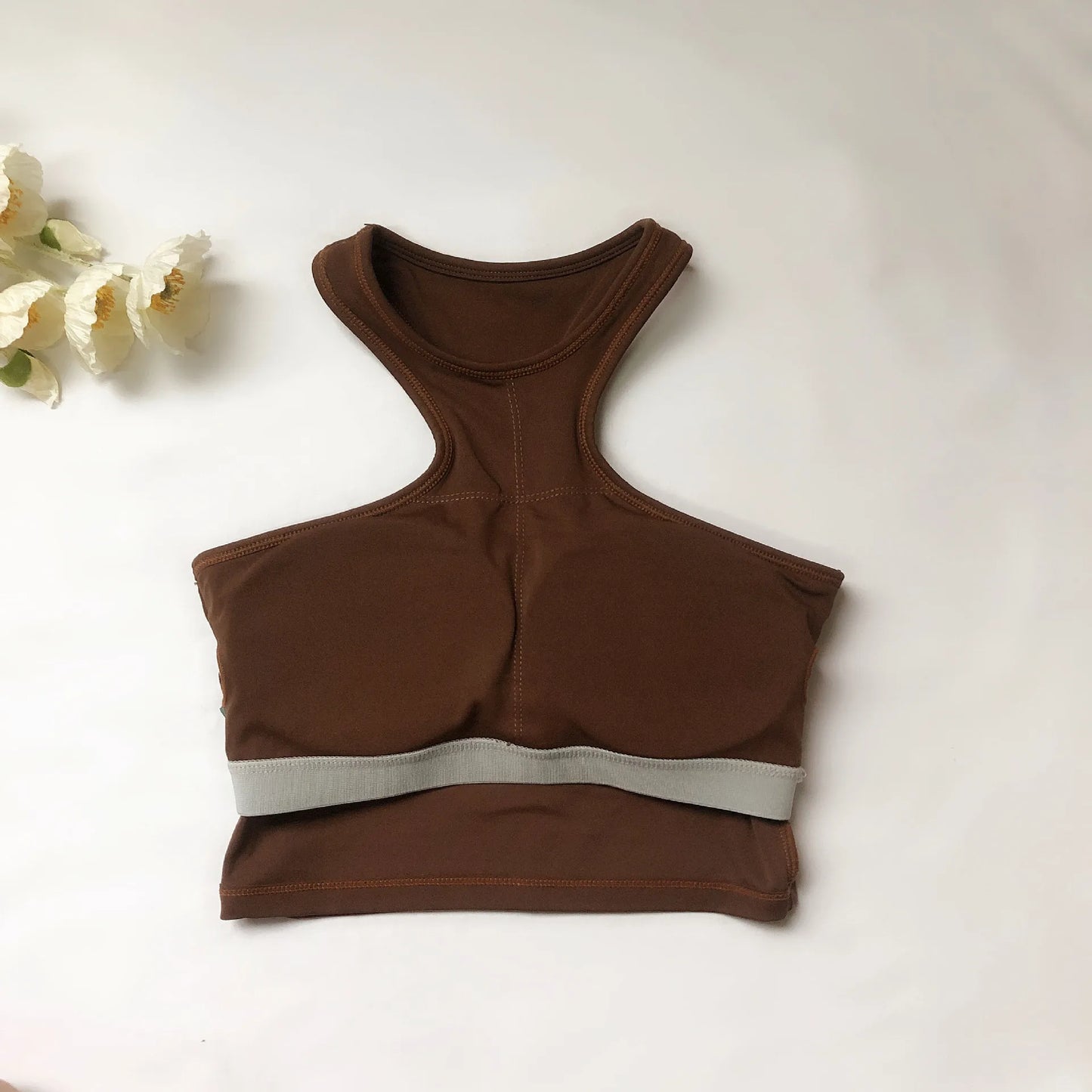 Women Fashion Sports Fitness Top Quick-Dry Breathable Running Training Yoga Vest With Chest Pad High Elasticity Soft Tank Top