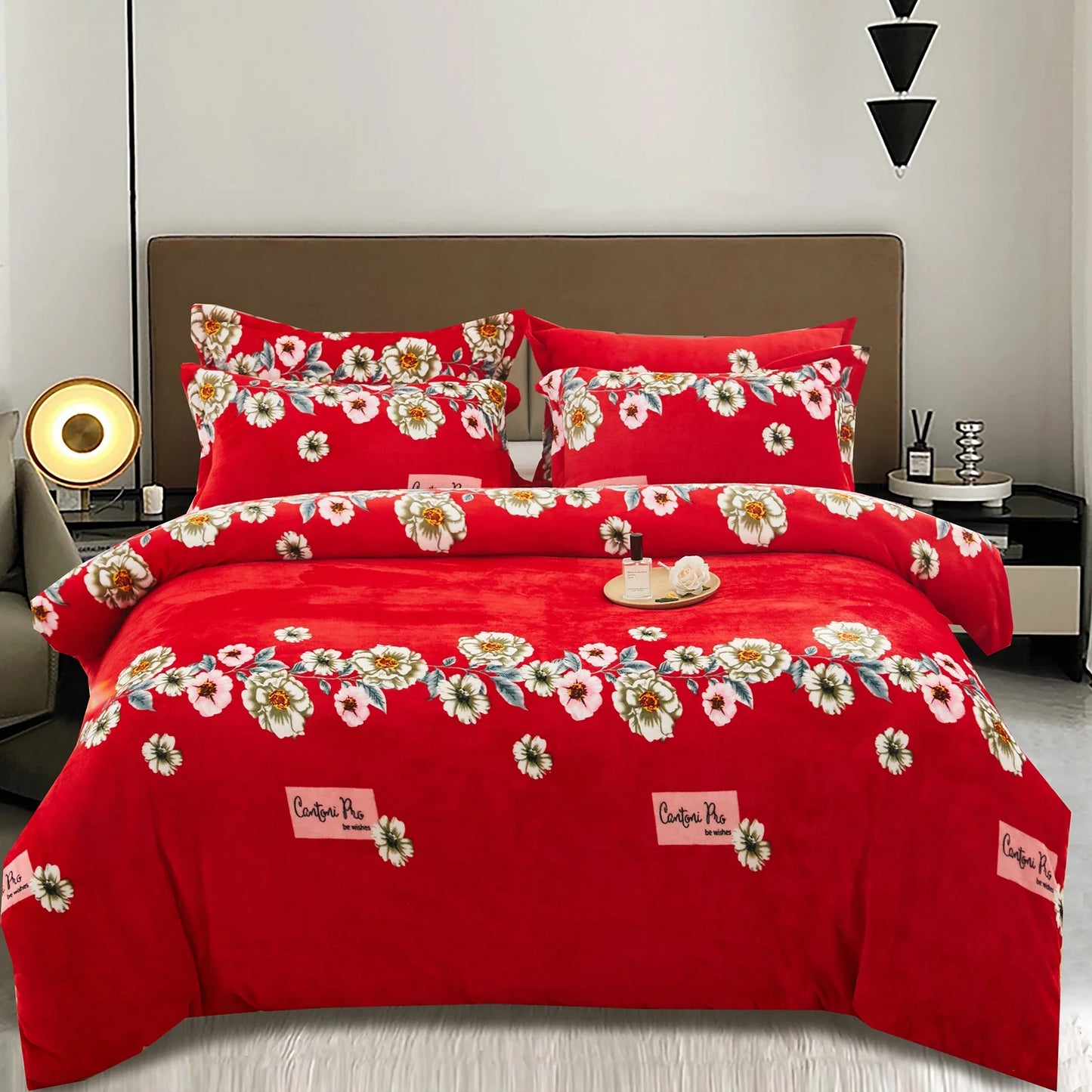Winter Duvet Cover Thick Fleece Warm Flannel Coral Double Sided Velvet Bedding Single Double Queen King Size Quilt Cover