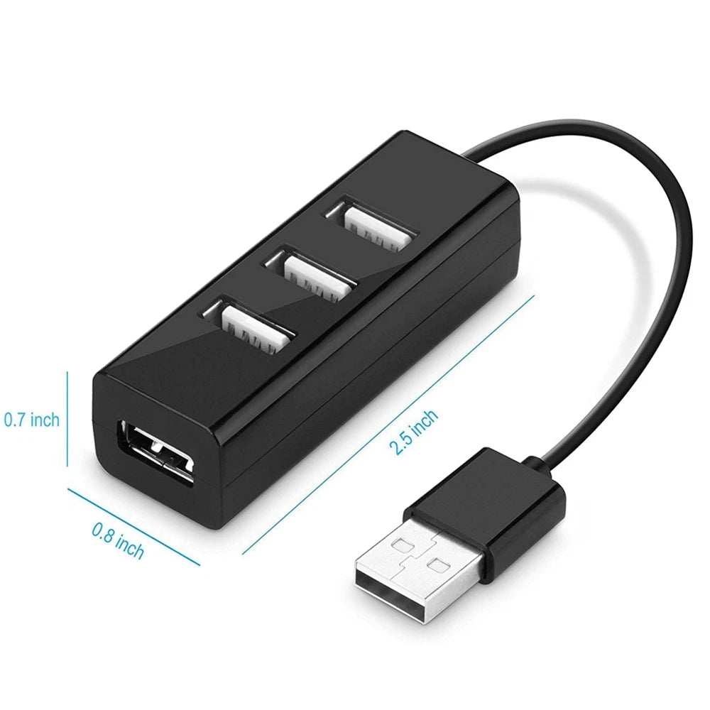 USB HUB 4 Port Aluminium High Speed USB 2,0 Multi Hub Kabel Splitter für iMac MacBooks PC Laptops Adapter