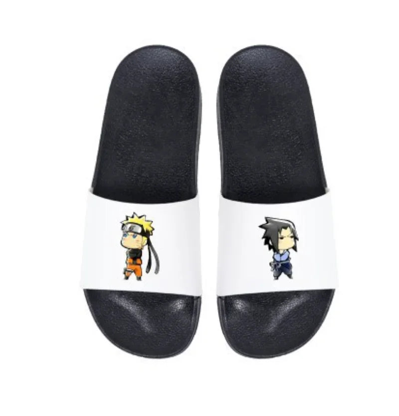 Naruto anime cartoon household slippers Sasuke Naruto Itachi Kakashi men women outdoor secondary yuan anime cartoon slippers