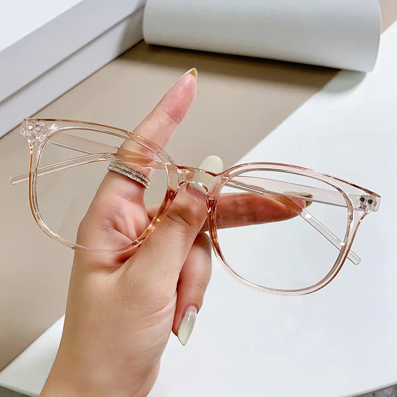 Transparent Computer Glasses Frame Women Men Anti Blue Light square Eyewear Blocking Glasses Optical Spectacle Eyeglass