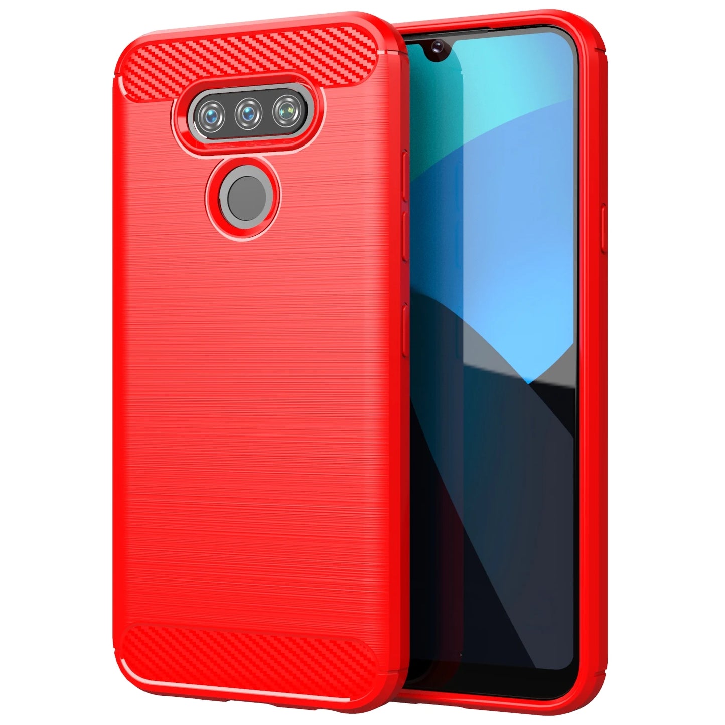 Soft tpu silicone case para lg harmonia 4, 2, risio 3, 4harmony2, shockproof, fibra de carbono