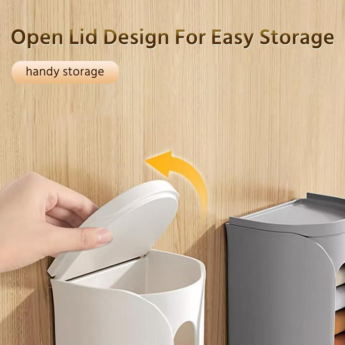 Wall Mounted Socks Storage Plastic Carry Bag Storage Multipurpose Storage Box (Random Color)