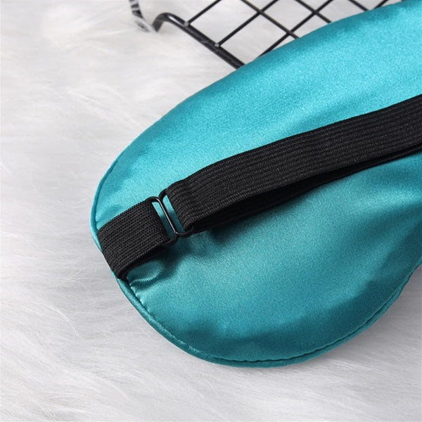 Eyelashes Print Faux Silk Eye Mask