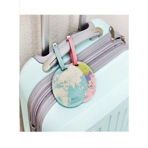 World Map Luggage Tag, Fashion Map Luggage Tag, Travel Accessories, Suitcase Map Travel Luggage Tag