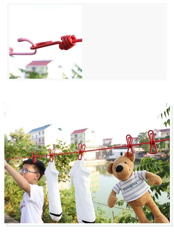 12 Clip Cloth Drying Rope