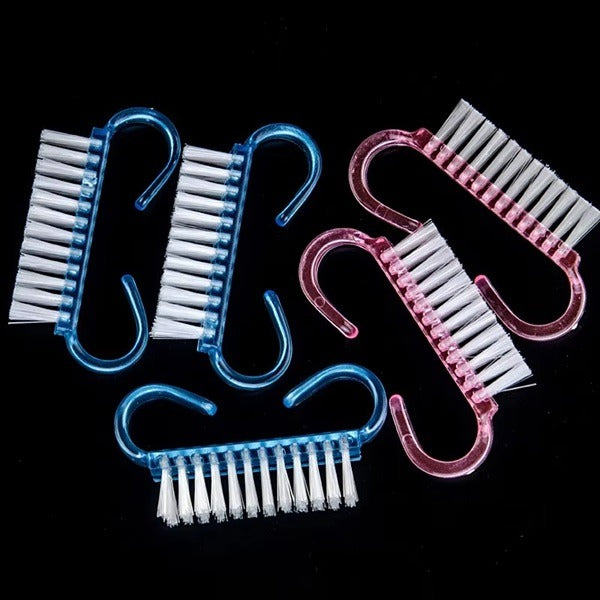 Nail Cleaning Brush (Pack of 4 Pcs), Handle Grip Nail Brush Fingernail Cleaner Pedicure Brush