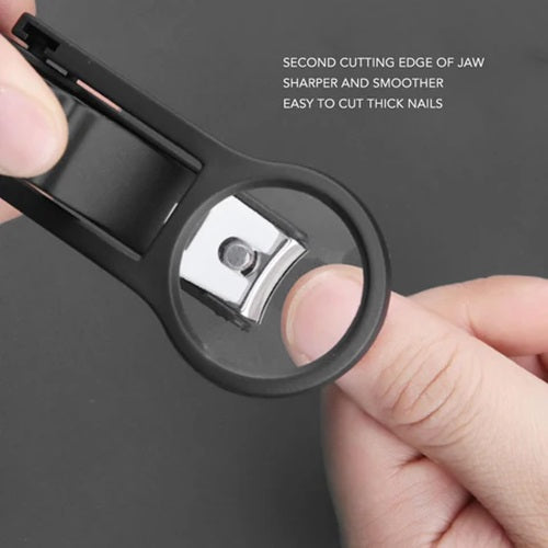 Magnifying Nail Cutter with 3X Zoom Lens, Precision Nail Clipper with Enhanced Visibility for Fingernails & Toenails, Stainless Steel Professional Nail Care Tool for Adults