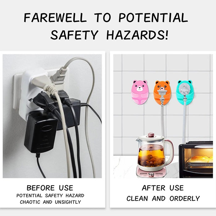 4 pcs Bear Shaped Plug Holder