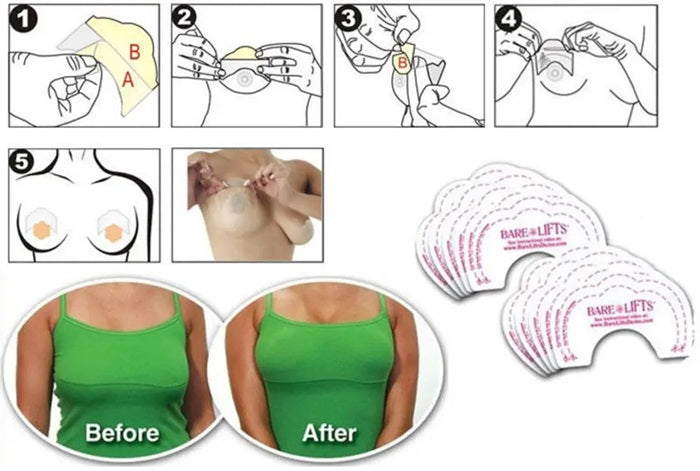 10 Pcs Bra Adhesive Breast Lift Shaper