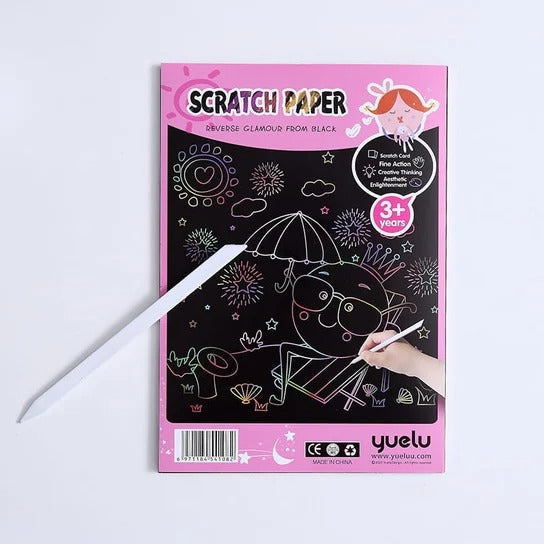 10 Pcs Rainbow Scratch Art Paper for Kids