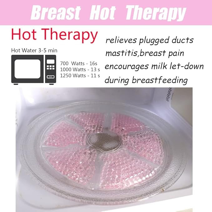 Breast Therapy Pads Breast Ice Pack, Hot Cold Breastfeeding Gel Pads 2Pcs (Random Color)