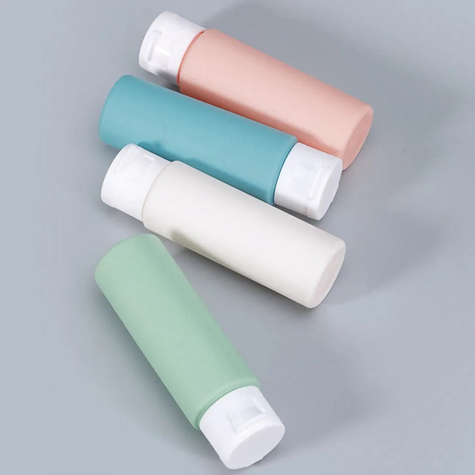 Travel Bottles For Toiletries, 4pcs Travel Toiletry Bottles Silicone Travel Squeeze Bottle