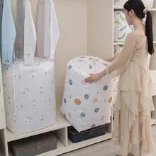 Multifunction Large Capacity Round Quilt Bag, Water Proof Large Size Quilt Storage Bag, Underbed Storage Pouch Drawstring Organizer Bag, Moisture-proof Foldable Clothes Blankets Storage