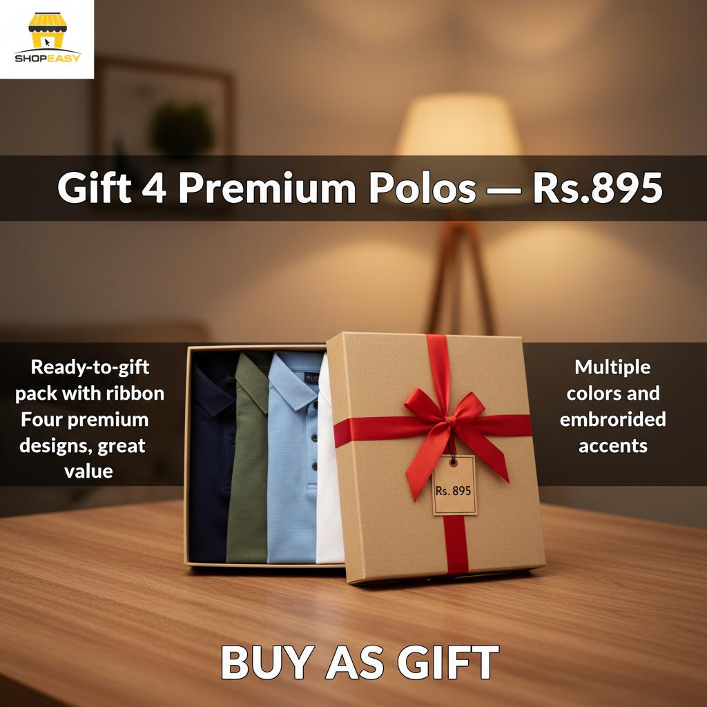 4 Polos Combo – Campus Ready Style Pack for Everyday Wear