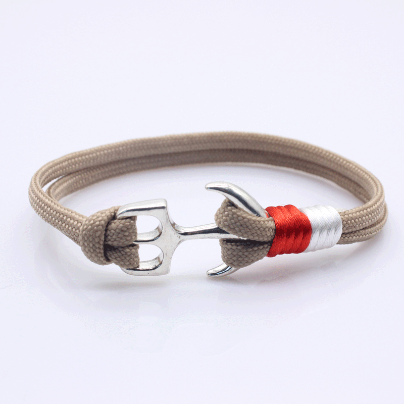 Plain Braided Unisex Anchor Bracelet (Random Colors)