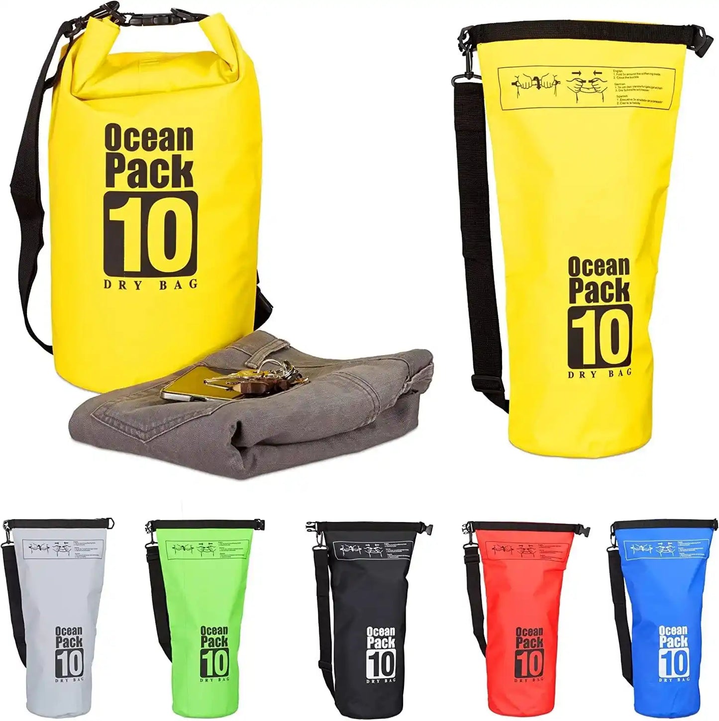 10 L Ocean Pack Waterproof Dry Bag – Multi-Use for Outdoor Activities