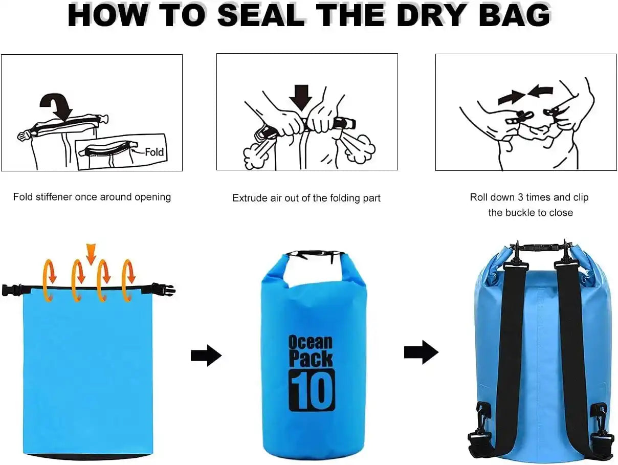 10 L Ocean Pack Waterproof Dry Bag – Multi-Use for Outdoor Activities
