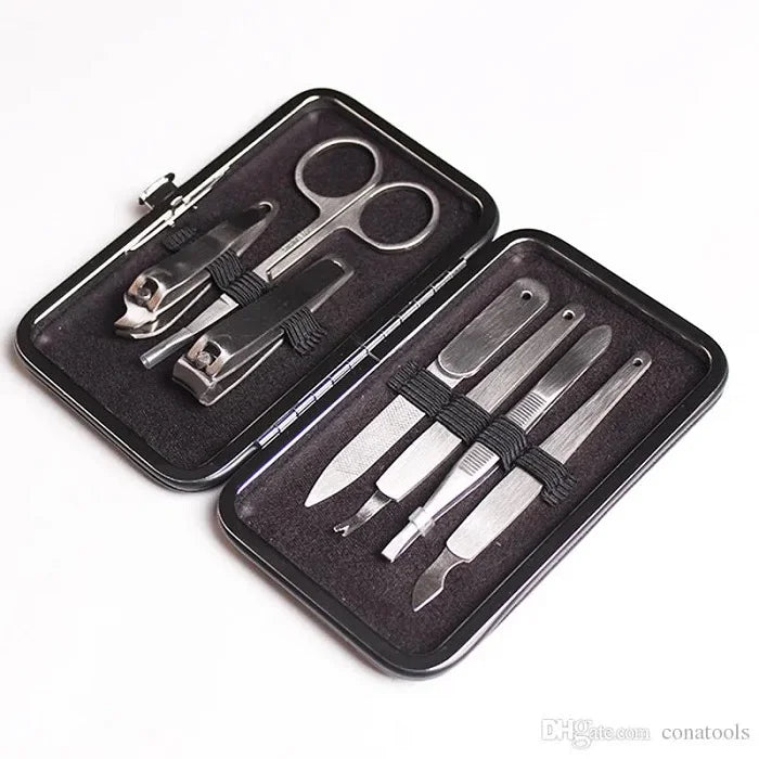 7 Pcs Stainless Steel Nail Tools (Random Prints)