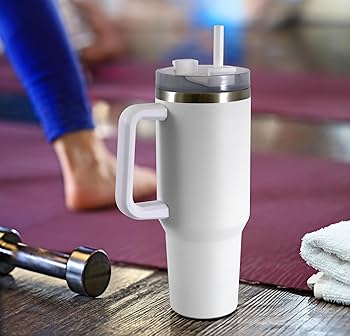 1200 ml Flowstate Tumbler, Stainless Steel Vacuum Insulated Tumbler with Lid and Straw for Water, Iced Tea or Coffee, Smoothie and More, Cream