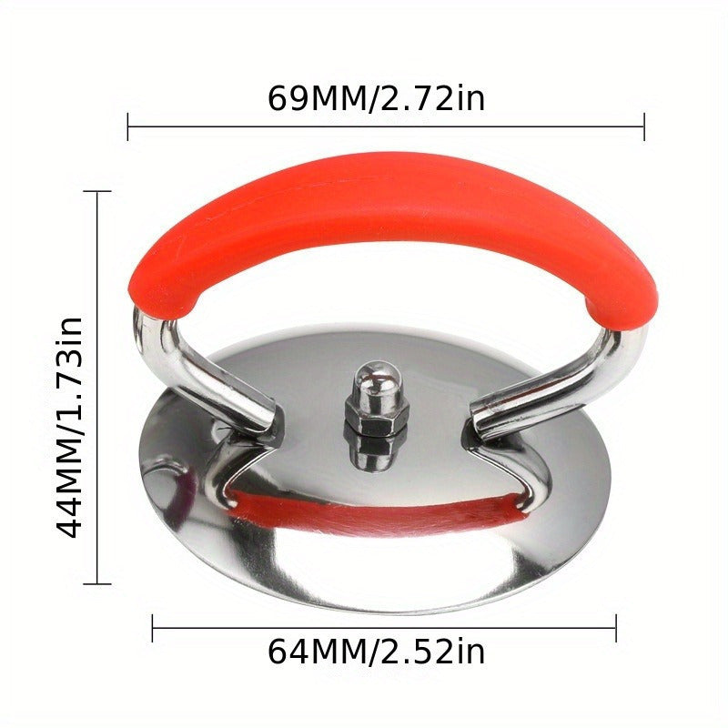 2 pcs Stainless Steel Pot Lid Knob with Silicone Heat-Resistant Grip and Mounting Screw - Replacement Top Handle for Cookware, Durable Lid Accessory for Kitchen Cooking Equipment