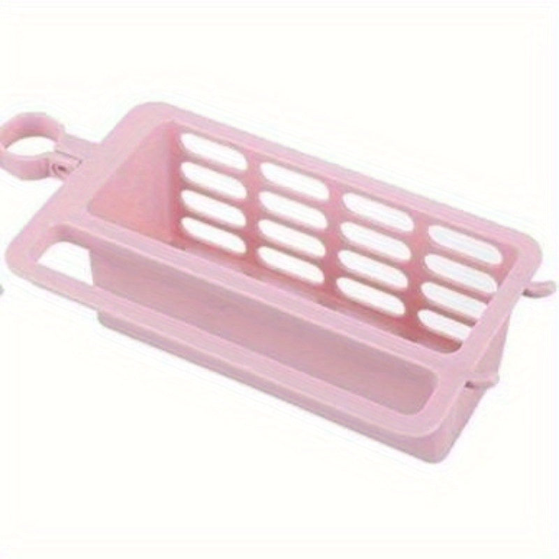 Adjustable Plastic Kitchen Sink Caddy Organizer, Faucet Sponge Holder with Soap Drainer Shelf Basket, Bathroom Accessories Storage Rack (Random Colors)
