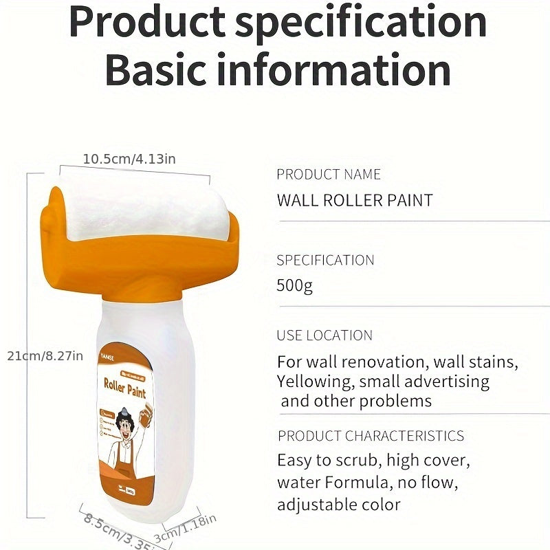 Water-Based Wall Paint - White Home Interior Wall Restoration Paint - 500g