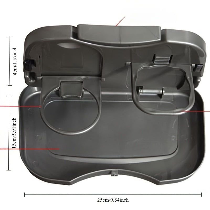 Car Seat Back Dining Table Drink Food Cup Tray Auto Foldable Desk Tray Holder