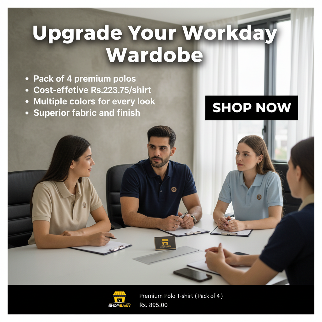 4 Polo T-Shirt Bundle – Everyday College Style Pack