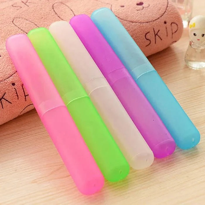 5 Pcs Plastic Toothbrush Cover, Anti Bacterial Toothbrush Case Box, Portable Toothbrush Container For Travel