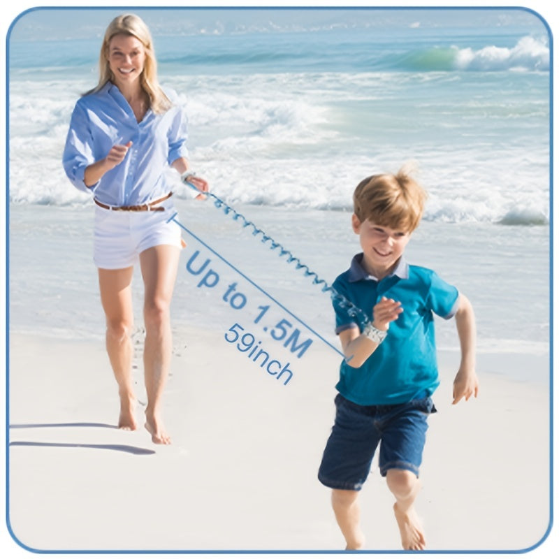 Anti Lost Wrist Link For Toddlers Babies & Kids, 4.92ft Safety Wrist Link - Reflective Child Walking Rope For Boy & Girls, Child Safety Wrist Band